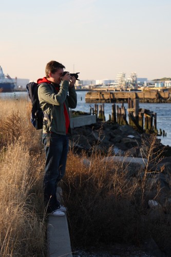 Allan laver et panorama billede af Manhattan