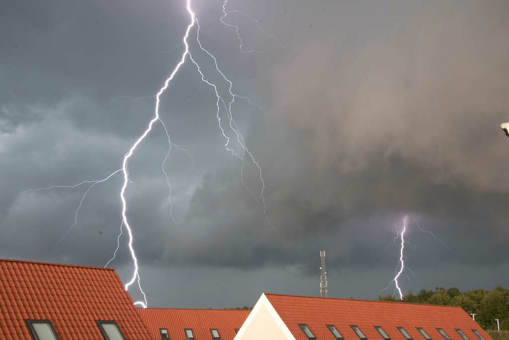 Dobbeltlyn med tydelige forgreninger.